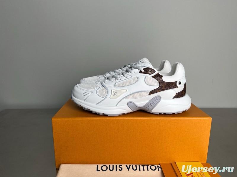 L v Olympia Round Toe Lace-Up Low Top Casual Lifestyle Shoes - YC