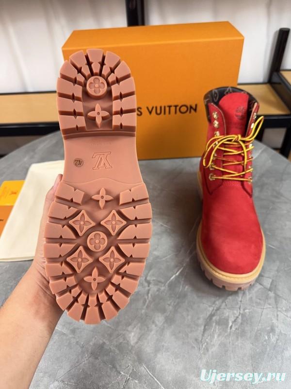 Timberland x LV Monogram Ankle Boots Waterproof Suede - LY00380