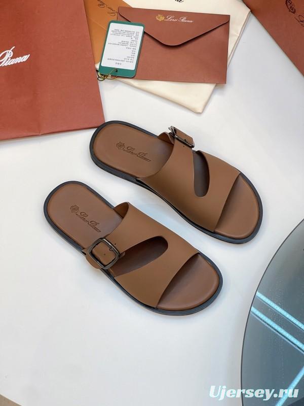 Loro Piana 2025 SS Men's Spring Summer Slippers with High-Quality Stitching and Comfortable Sole - AS00250