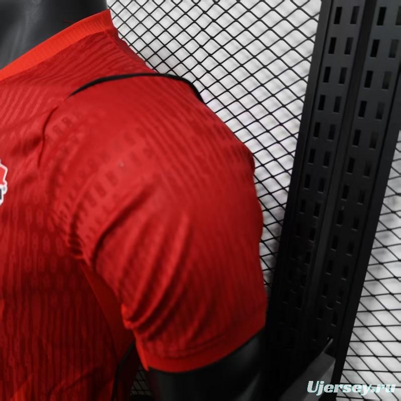 Player Version 2025 Canada Home Red Jersey