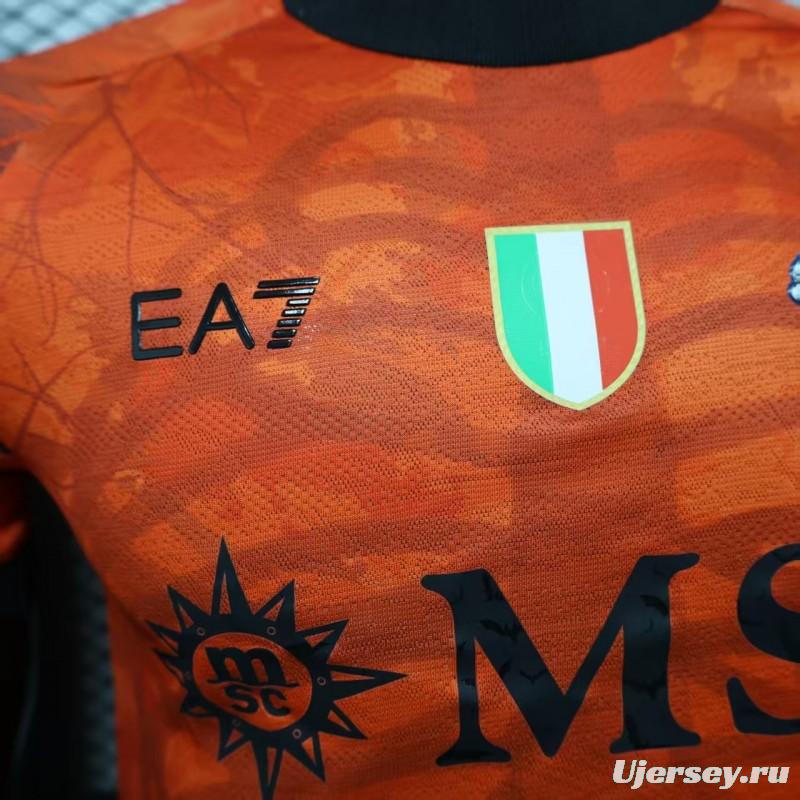 Player Version 25/26 Napoli Halloween Orange Jersey-Glow In Dark