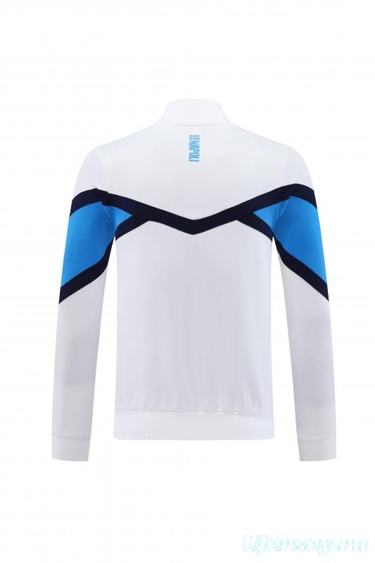 25/26 Napoli White Full Zipper Jacket+Long Pants