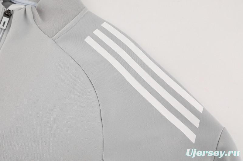 2025 Adidas Grey Full Zipper Jacket+Long Pants