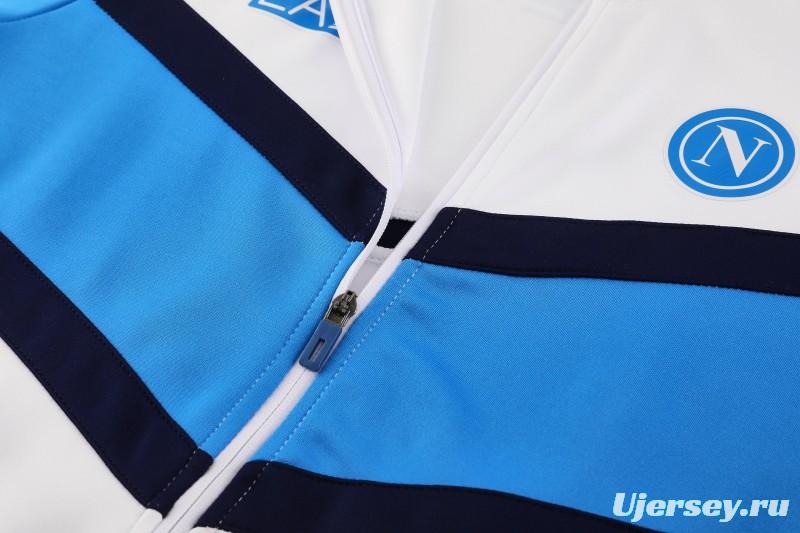 25/26 Napoli White Full Zipper Jacket+Long Pants