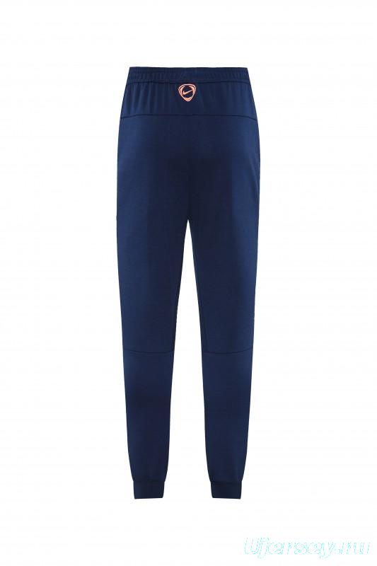 25/26 Barcelona 01 Royal Blue Hoodie Full Zipper Jacket+Long Pants