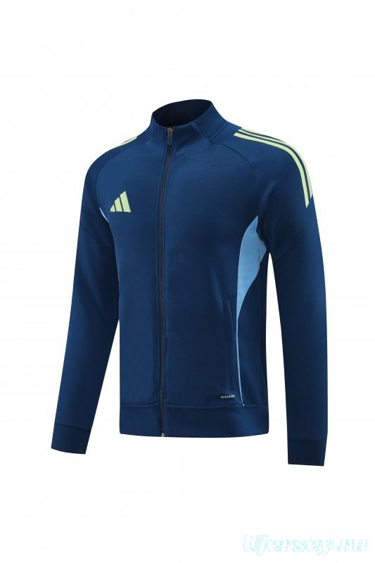 2025 Adidas Azure Blue Full Zipper Jacket+Long Pants