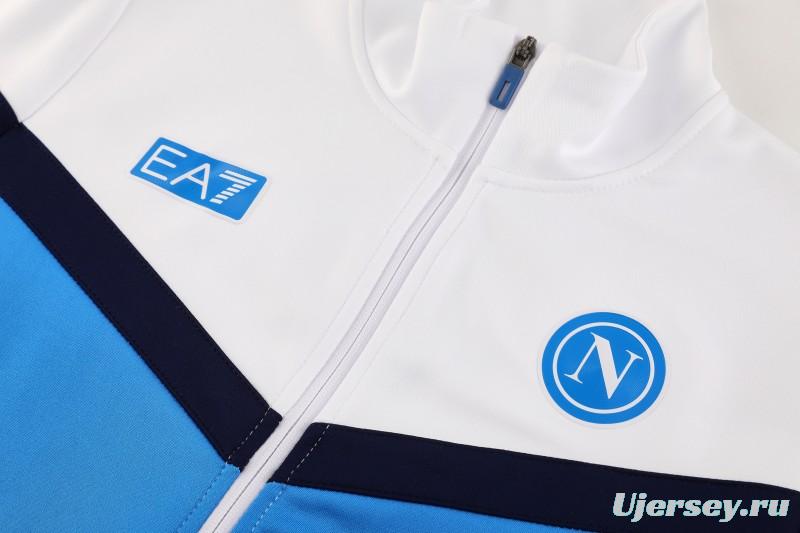 25/26 Napoli White Full Zipper Jacket+Long Pants