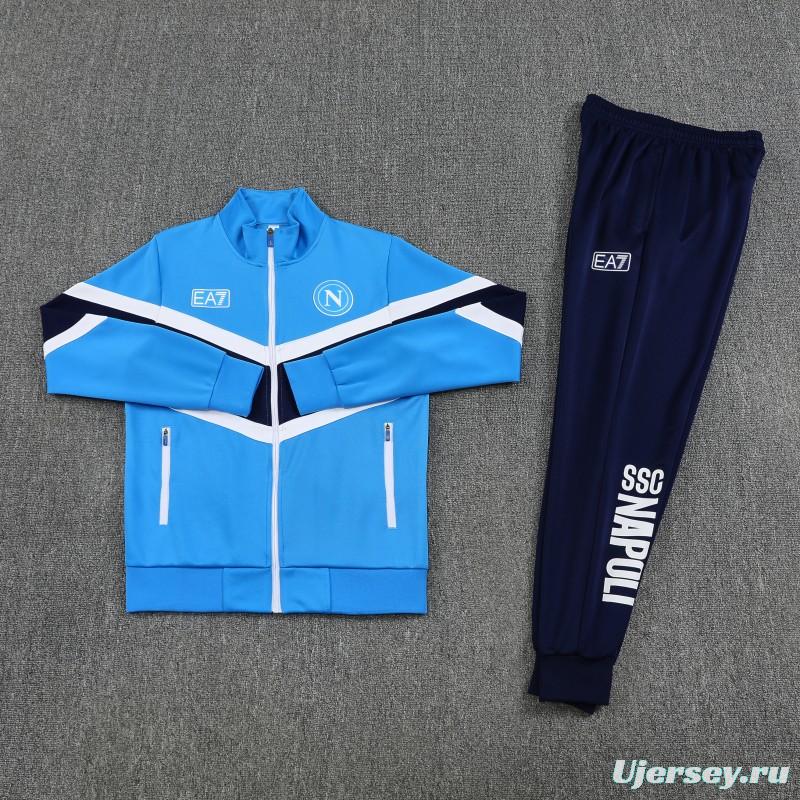 25/26 Napoli Blue/Black Full Zipper Jacket+Long Pants