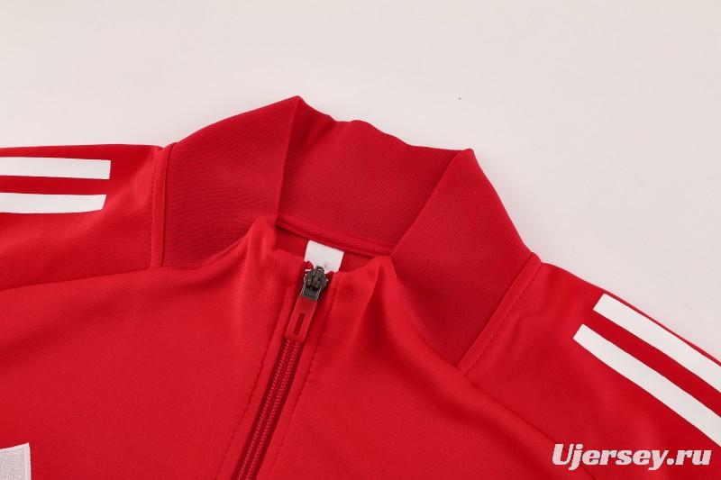 2025 Adidas Red Full Zipper Jacket+Long Pants