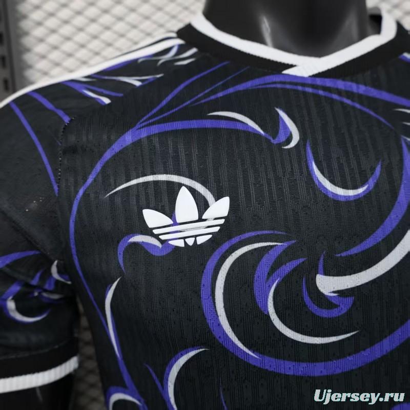 Player Version 2026 Argentina Third Black with Artistic Swirl Pattern Jersey