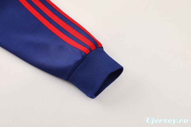 25/26 Arsenal FC Royal Blue Full zipper Jacket Tracksuit+ long pants