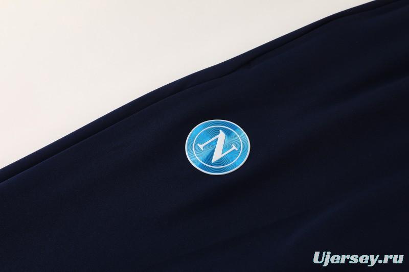 25/26 SSC Napoli Navy Blue  Full zipper Jacket Tracksuit+ long pants