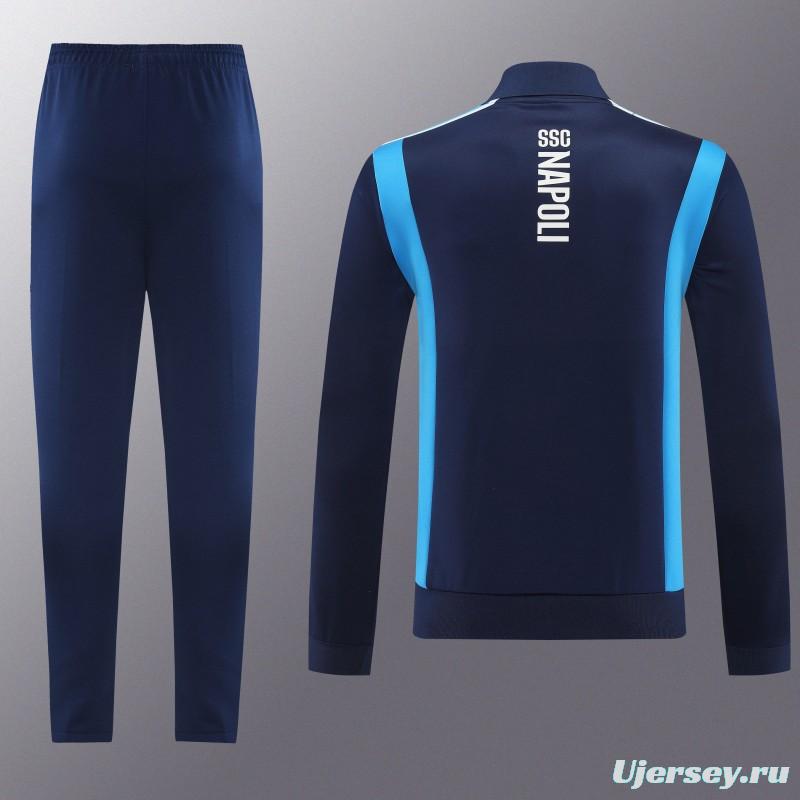 25/26 SSC Napoli Navy Blue  Full zipper Jacket Tracksuit+ long pants