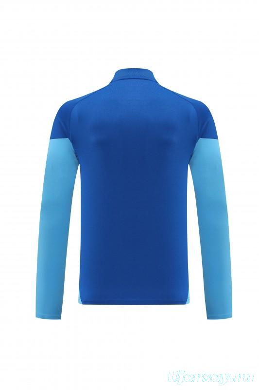 25/26  Adidas Royal Blue/Sky Blue Full zipper Jacket Tracksuit+ long pants