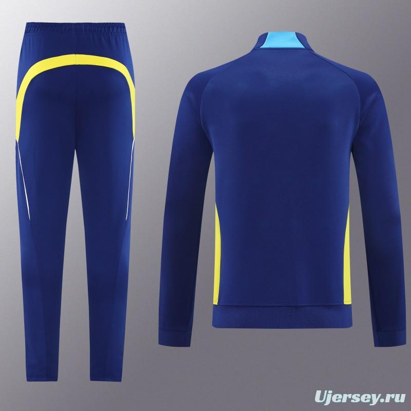 25/26 Arsenal FC Royal Blue Full zipper Jacket Tracksuit+ long pants