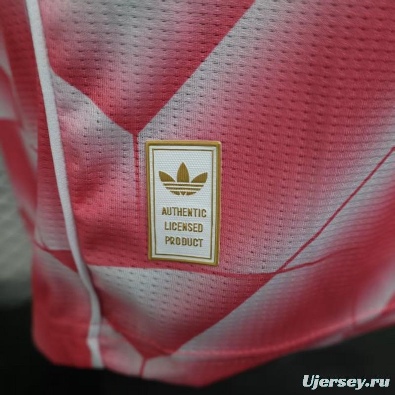 Player Version 1988/89 Real Madrid Third Pink with Geometric Chevron Pattern Jersey