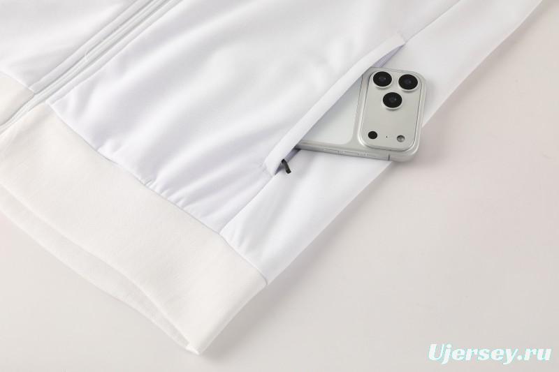 25/26 Napoli  White  Full zipper Jacket Tracksuit+ long pants