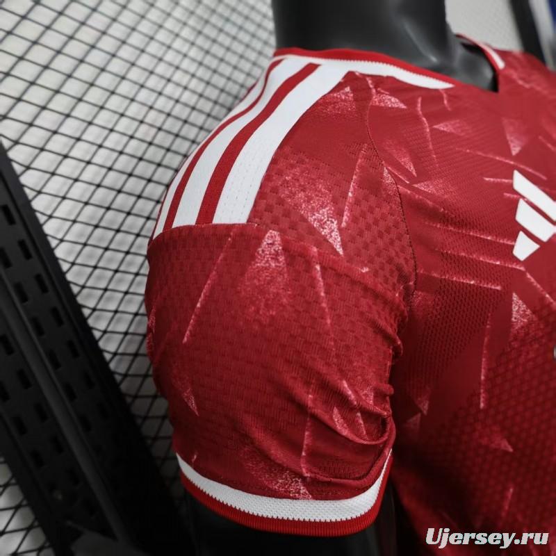 25/26 Player Version  Liverpool Home Red Abstract Pattern Jersey