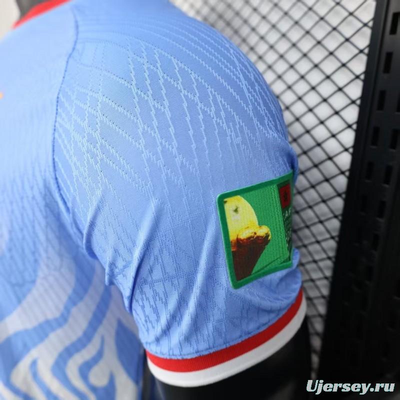 Player Version 2026 DR Congo Home Sky Blue Flame Jersey