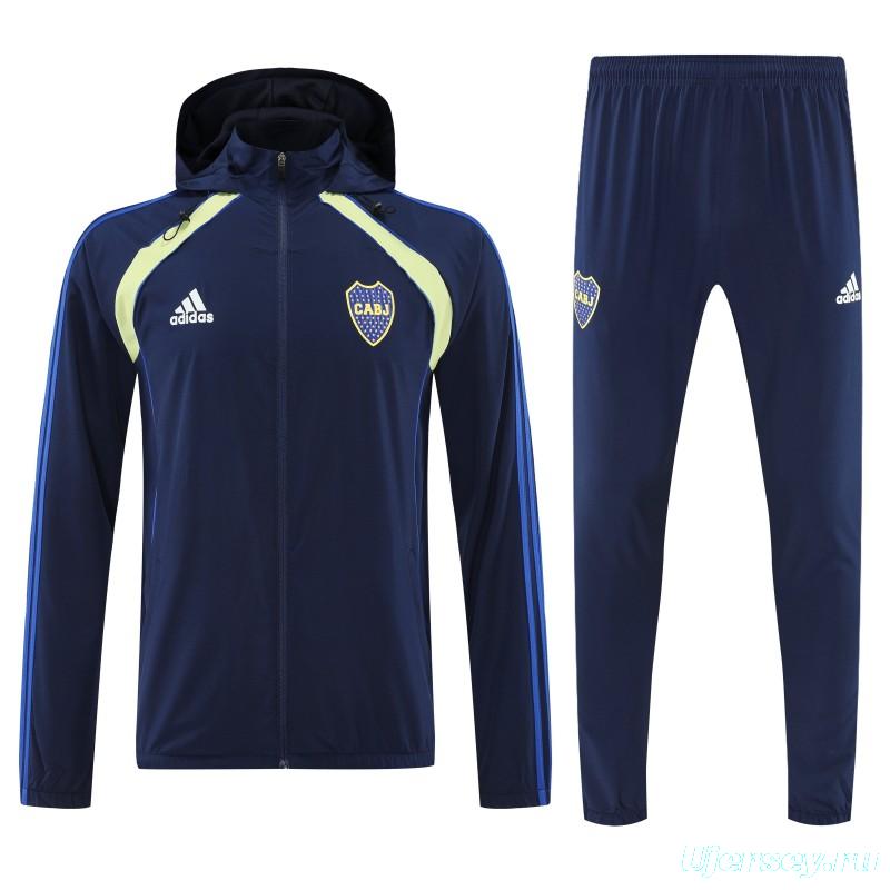 25/26 Boca Juniors Navy Blue Full zipper Jacket Tracksuit+ long pants