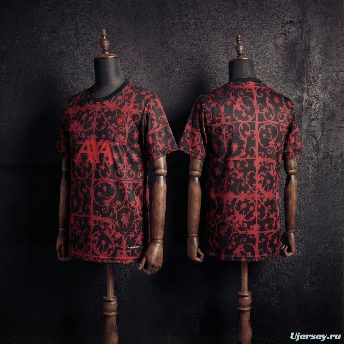 25/26 Liverpool Training Jersey Red And Black Jersey