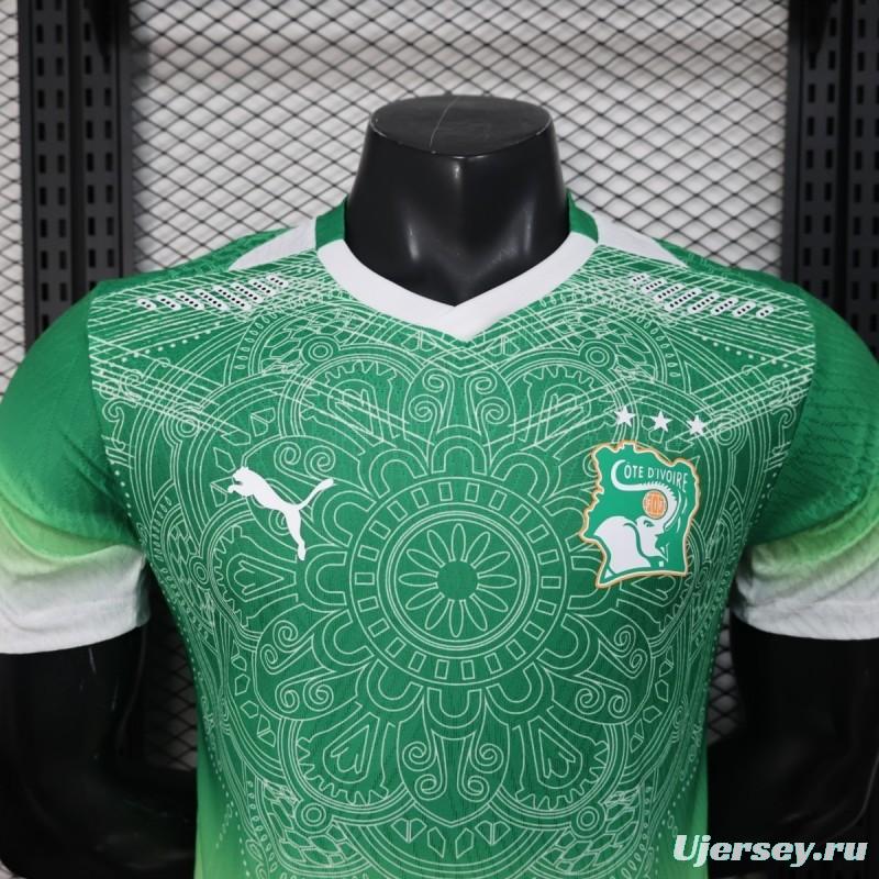 2026 Player Version Ivory Coast Special Edition Green Jersey