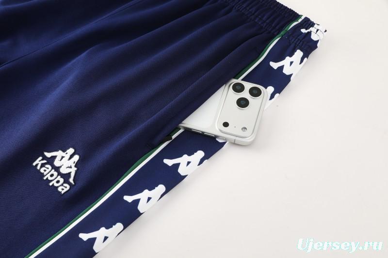 26/27 Real Betis x Kappa Navy Blue  Full Zipper Jacket Tracksuit + Long Pants