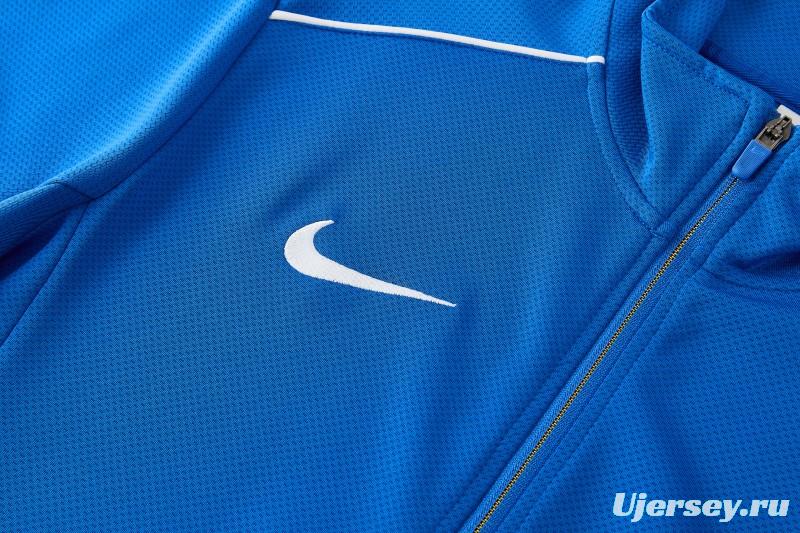 2026 NIKE Blue Full Zipper Jacket + Long Pants