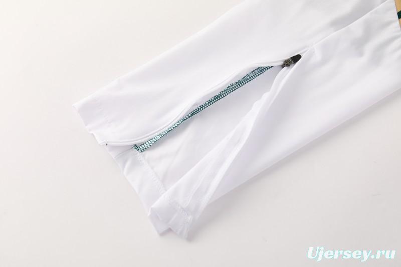 2026 Italy White Hoodie Full Zipper Windbreaker + Long Pants