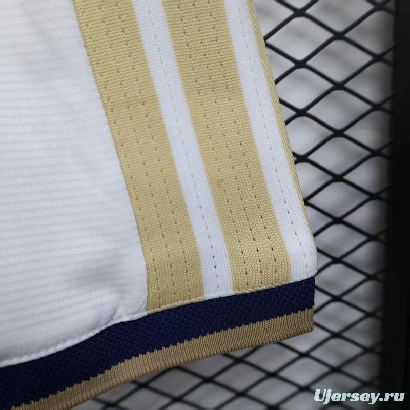 2026 Player Version  Italy Home White with Gold Stripes Shorts