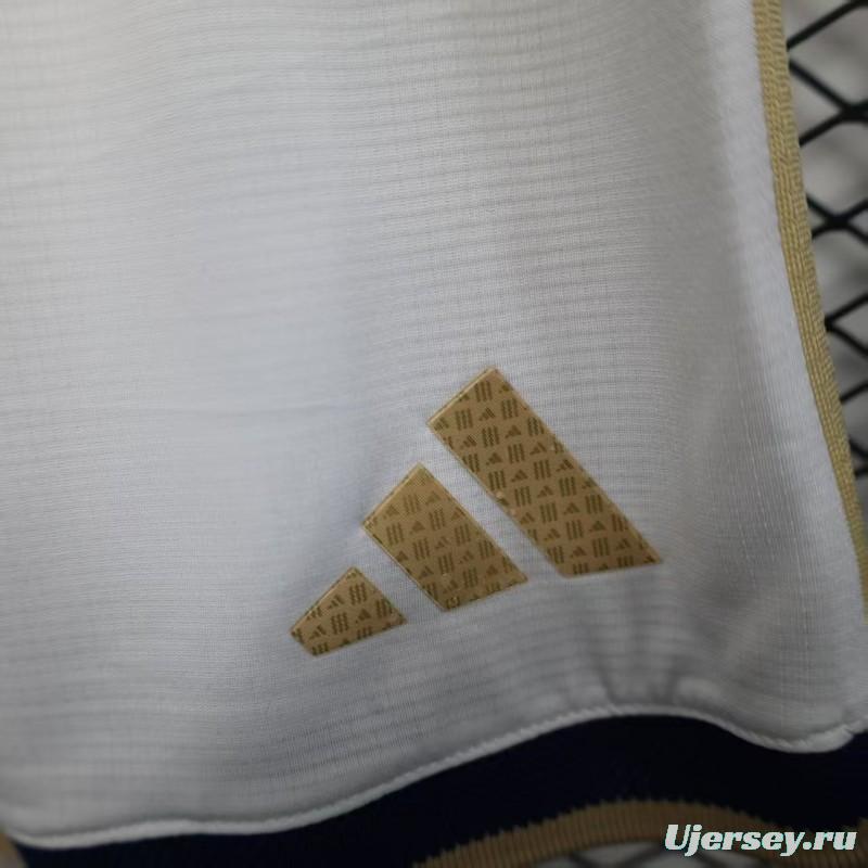 2026 Player Version  Italy Home White with Gold Stripes Shorts