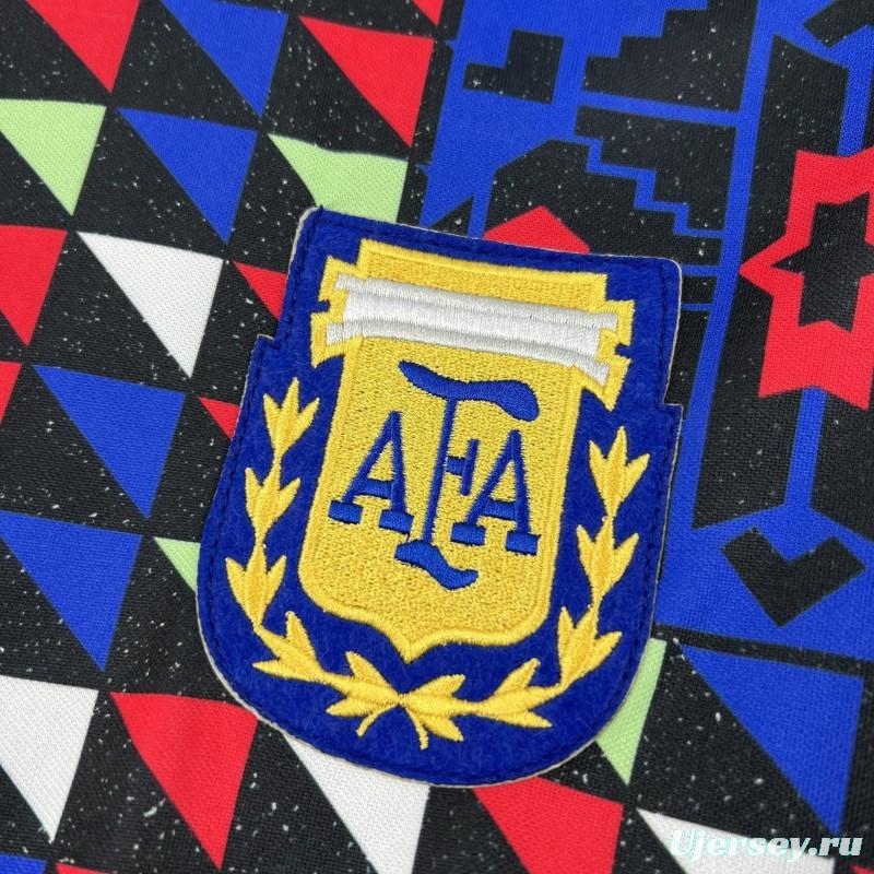 1990 Retro Argentina Goalkeeper Long Sleeve Jersey