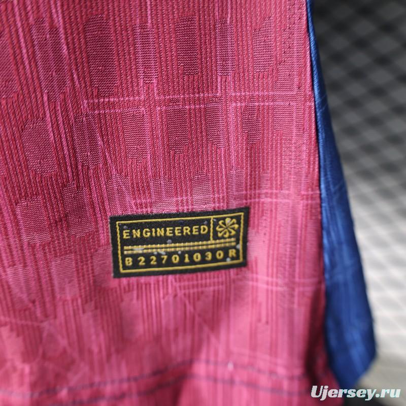 Player Version 25/26 FC Barcelona Blue & Burgundy with Geometric Gradient Pattern Jersey