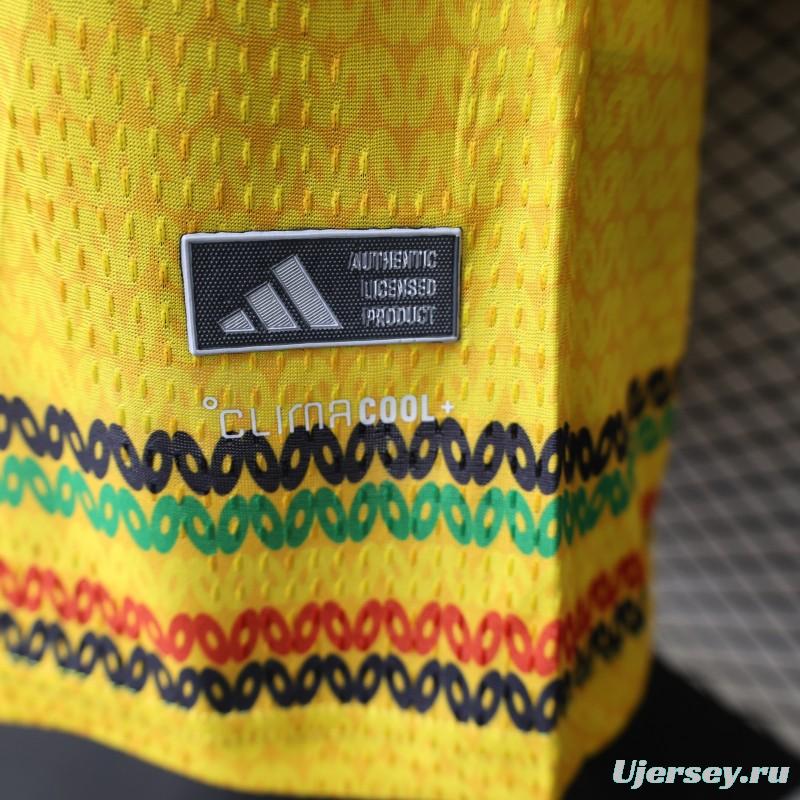 Player Version 2027 Jamaica Home Yellow with Reggae Stripe Jersey