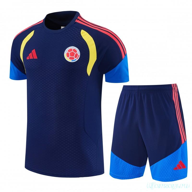 26/27 Colombia Black  Short Sleeve+Soccer Shorts