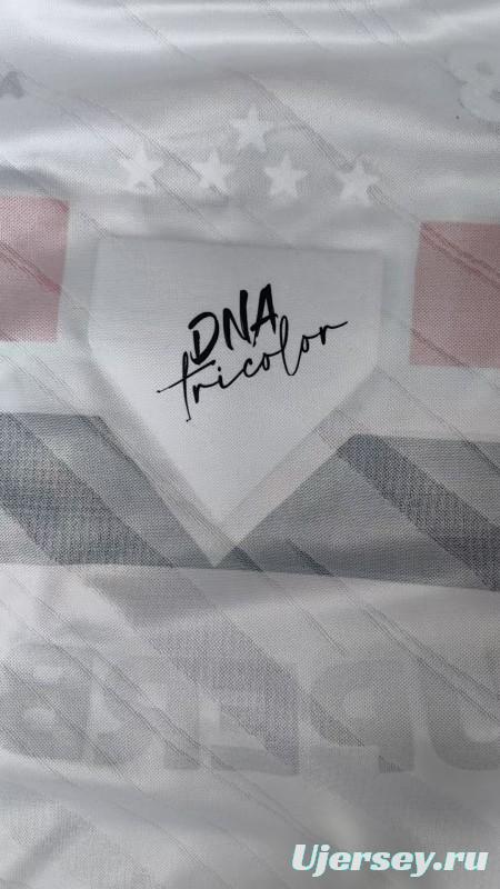 Player Version 26/27  São Paulo FC White with Red and Black Horizontal Stripes Jersey