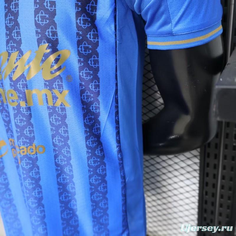 Player Version 26/27 Chivas Guadalajara Away Blue with Dark Stripe Pattern Jersey