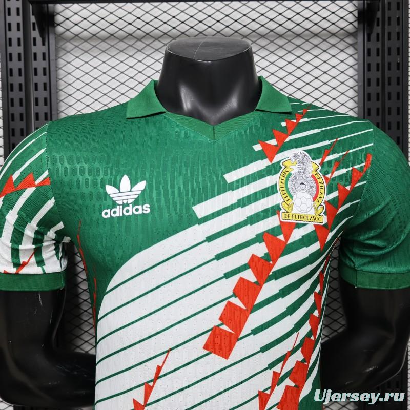 Player Version 2027 Mexico Home Green with Diagonal Graphic Jersey