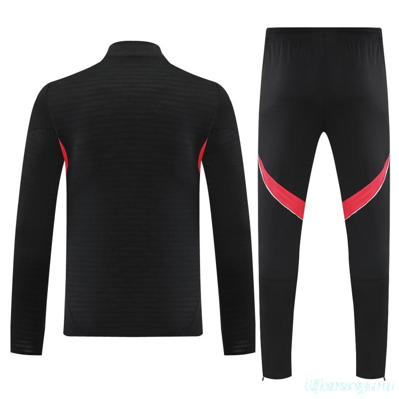 25/26 Riverbed Black Half Zipper Jacket Tracksuit + Long Pants