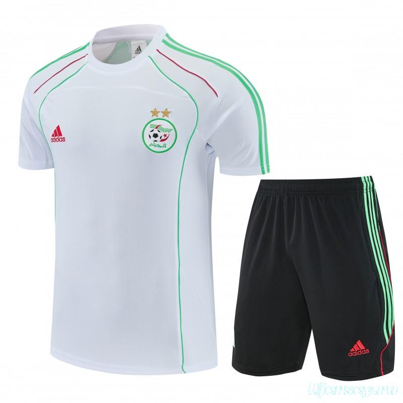 26/27 Algeria White  Short Sleeve+Soccer Shorts