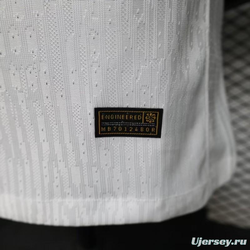 Player Version 26/27 Vasco da Gama Away White with Black Diagonal Sash Jersey