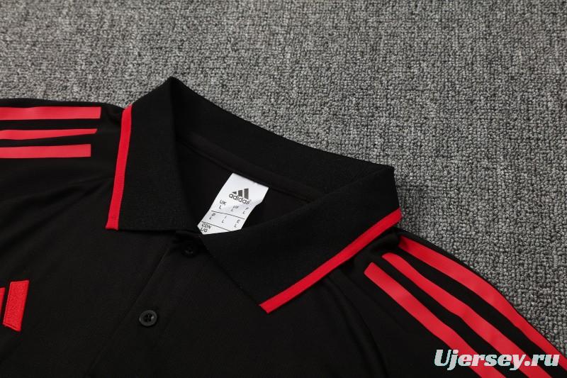 26/27 Liverpool Black Polo Training Shirt + Long Pants Tracksuit