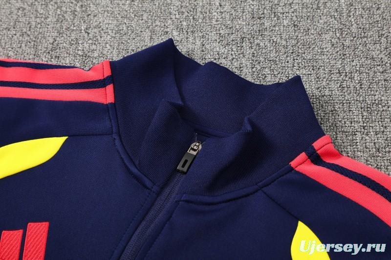 26/27  Colombia Navy Blue Full Zipper Jacket Tracksuit  + Long Pants