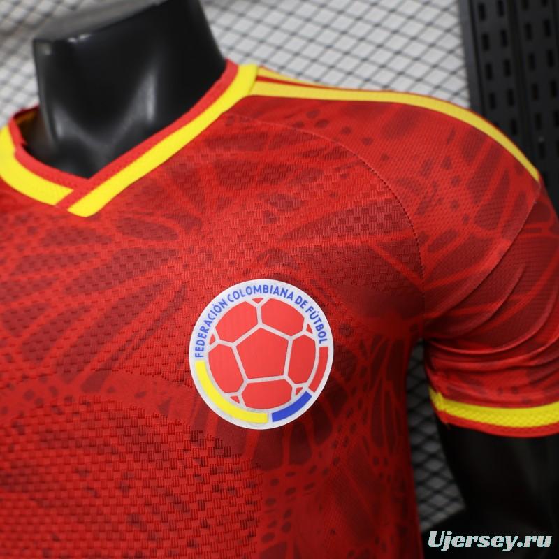 Player Version 2026 Colombia Red & Yellow Away Jersey