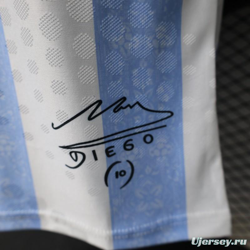 Player Version 2026 Argentina Home Light Blue & White Vertical Stripe Special Edition Jersey