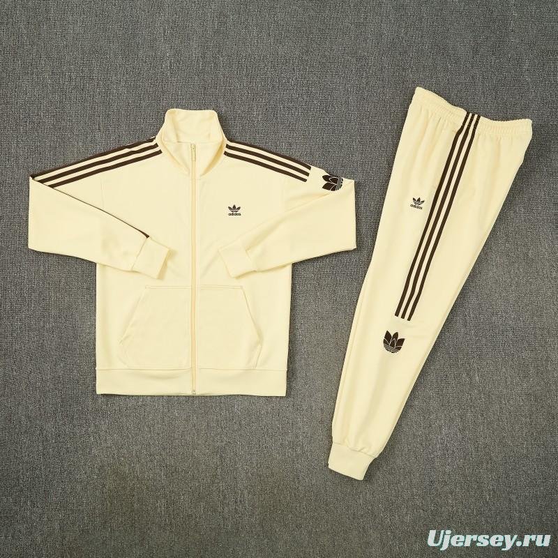 2026  Adidas Apricot Full Zipper Jacket + Long Pants