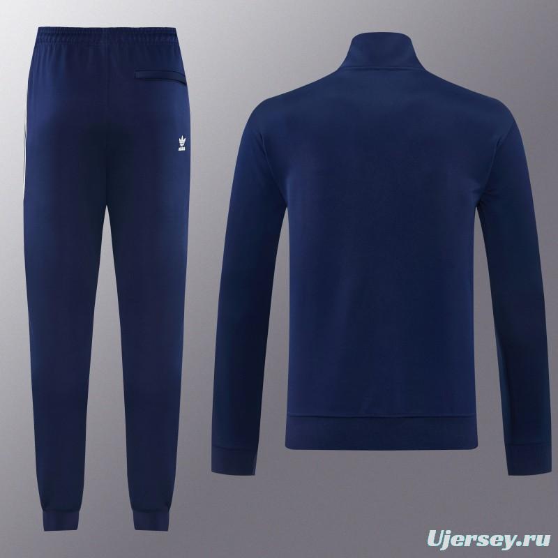 2026 Adidas Navy Blue Full Zipper Jacket + Long Pants