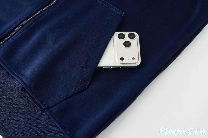 2026 Adidas Navy Blue Full Zipper Jacket + Long Pants