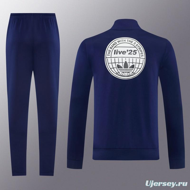 2026 Adidas Navy Blue Full Zipper Jacket + Long Pants