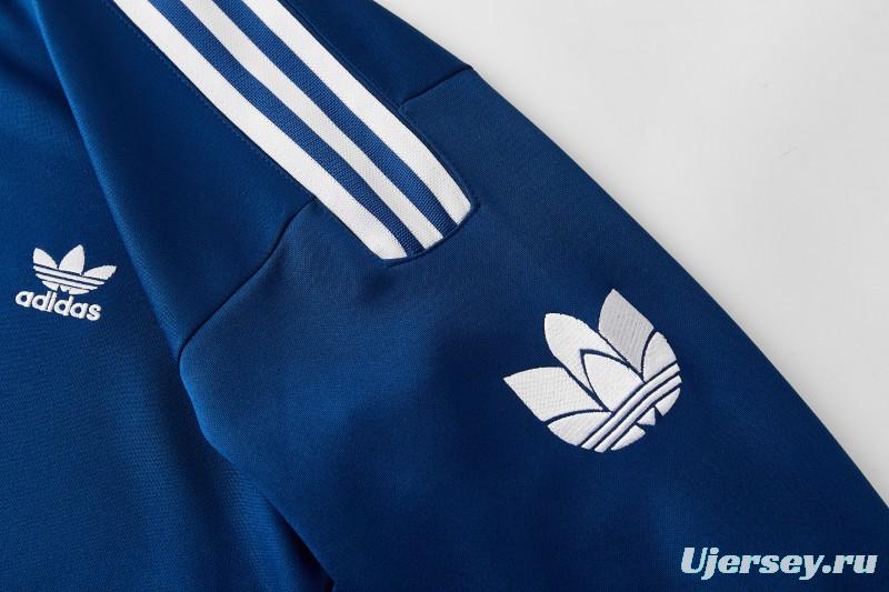 2026  Adidas Royal Blue Full Zipper Jacket + Long Pants